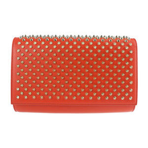 Christian Louboutin Clutch Paloma Shoulder Bag Orange 2way Chain Wallet